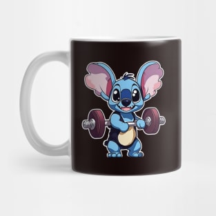 Cute Stitch in gym Mug